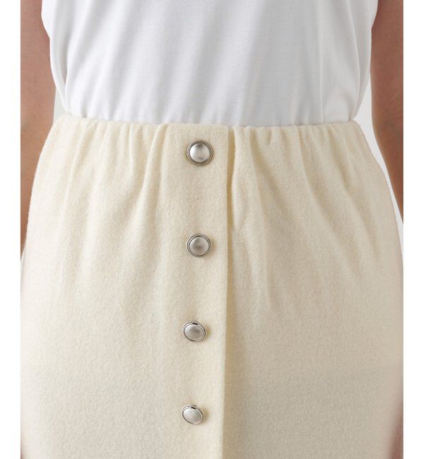 THE PAUSE「【THE PAUSE】ウールジャージボタンスカート」|スカート|