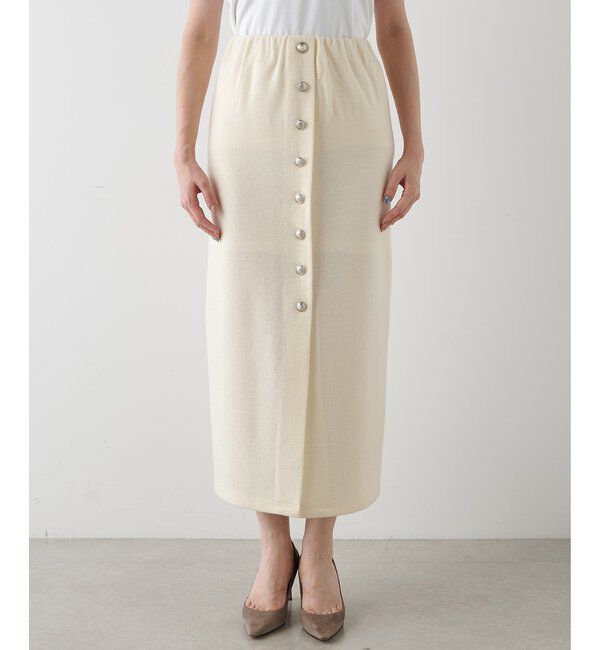 THE PAUSE「【THE PAUSE】ウールジャージボタンスカート」|スカート|