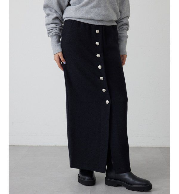 THE PAUSE「【THE PAUSE】ウールジャージボタンスカート」|スカート|