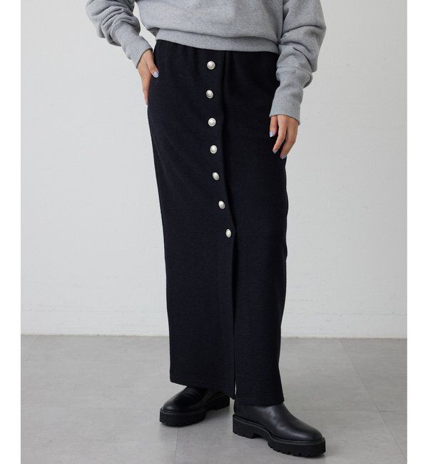 THE PAUSE「【THE PAUSE】ウールジャージボタンスカート」|スカート|