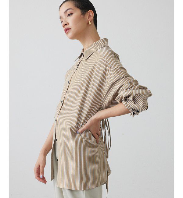 THE PAUSE「【THE PAUSE】ストライプシェイプシャツ」|シャツ・ブラウス|