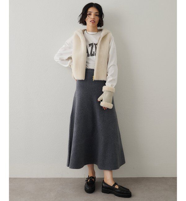  「ニットフレアスカート」|スカート|