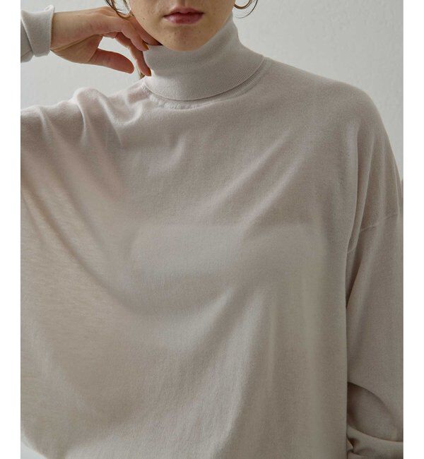  「ハイゲージワイドタートルプルオーバー」|ニット・セーター|