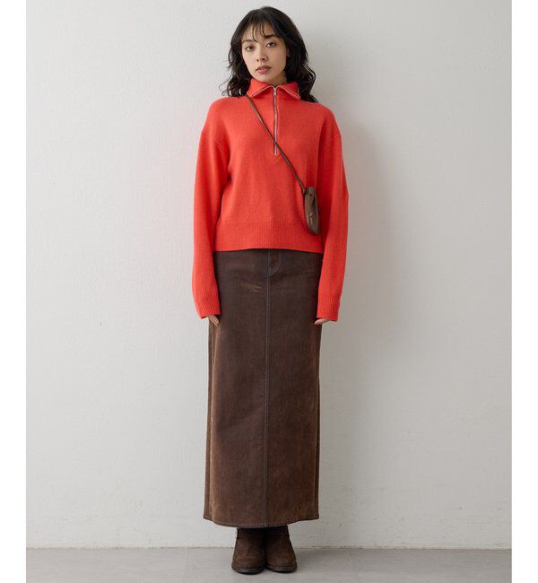  「ウールカシミヤZIPニットプルオーバー」|ニット・セーター|