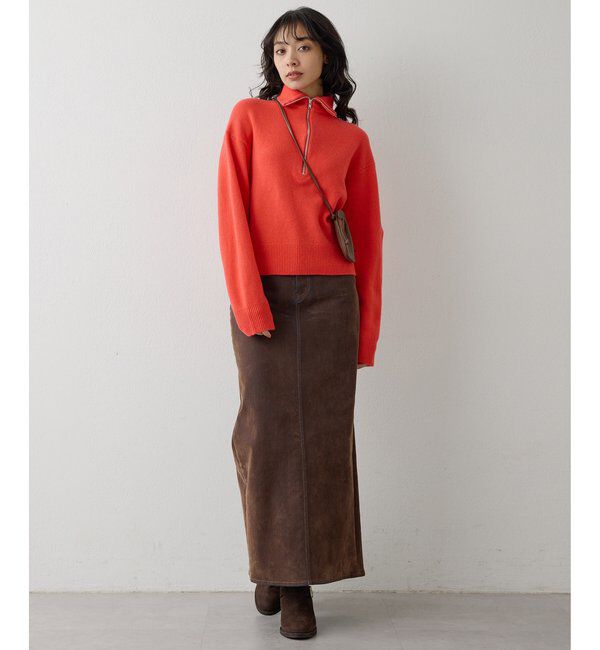  「ウールカシミヤZIPニットプルオーバー」|ニット・セーター|