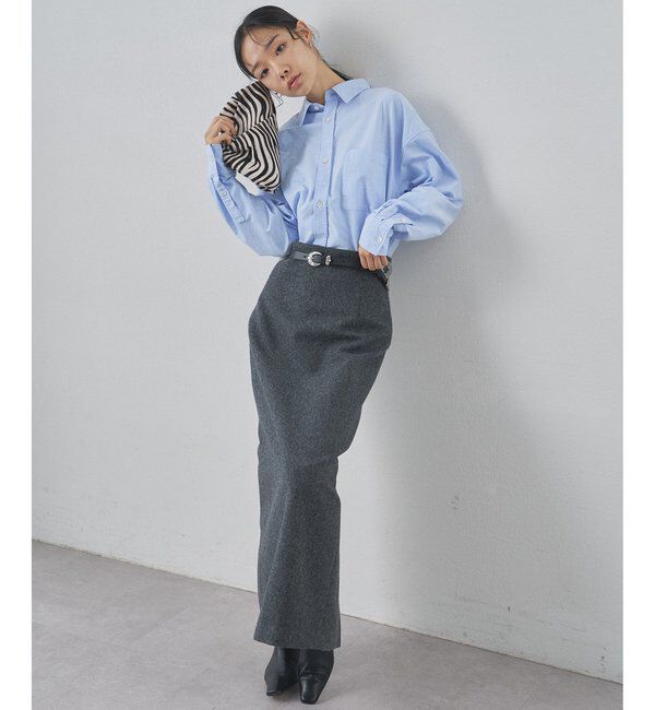  「メルトンスリットスカート」|スカート|