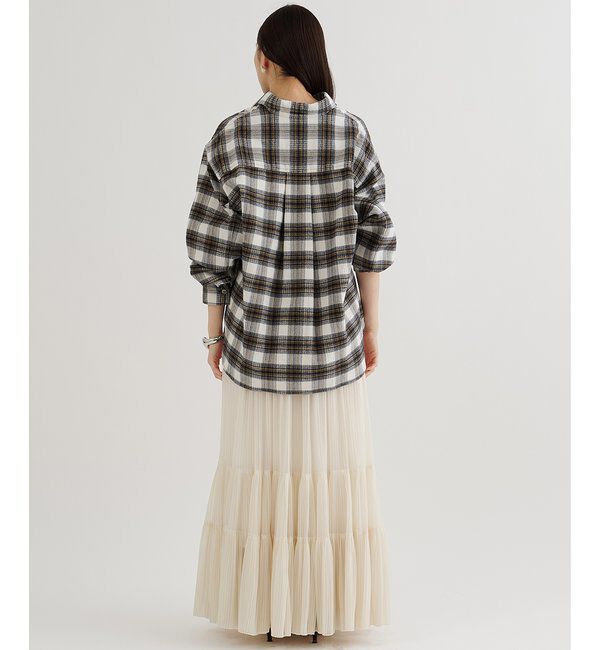  「オーガンジーティアードスカート」|スカート|