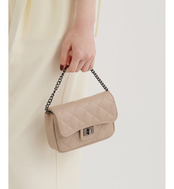 Hoaw.「【Hoaw.】チェーンミニバッグ」|トートバッグ|ベージュ