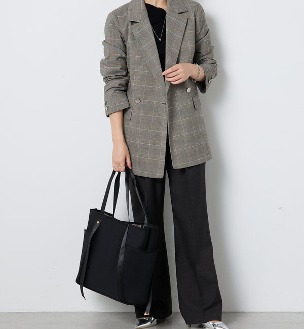  「《新色登場》【PC収納/A4対応/軽量】ウェットダブルポケットトートバッグ」|トートバッグ|