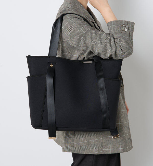  「《新色登場》【PC収納/A4対応/軽量】ウェットダブルポケットトートバッグ」|トートバッグ|