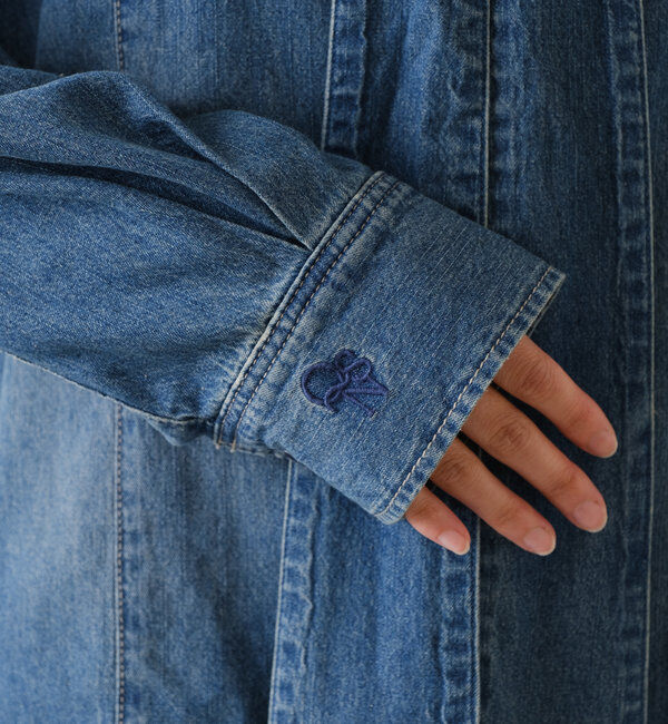  「ボウタイデニムシャツ」|シャツ・ブラウス|