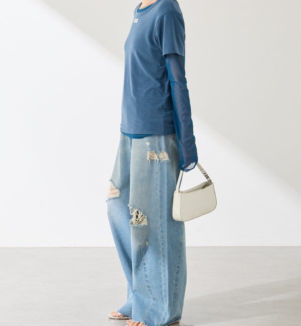  「Q.anos レイヤードTシャツ」|Tシャツ・カットソー|