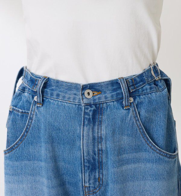  「【ウエスト調整できる】Q.anos ルーズアジャストデニム」|デニム|