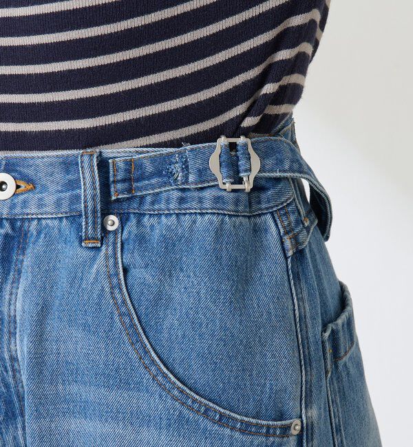 「【ウエスト調整できる】Q.anos ルーズアジャストデニム」|デニム|