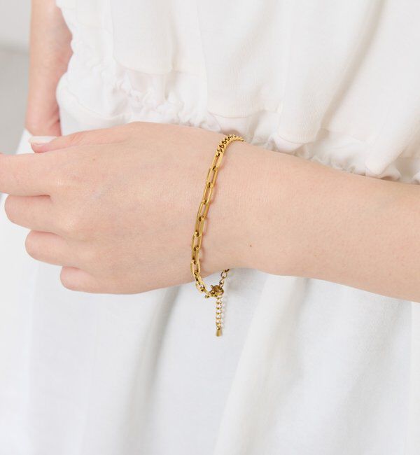  「【PAPILLONNER/パピヨネ】ステンレスチェーンブレスレット」|リング|ゴールド