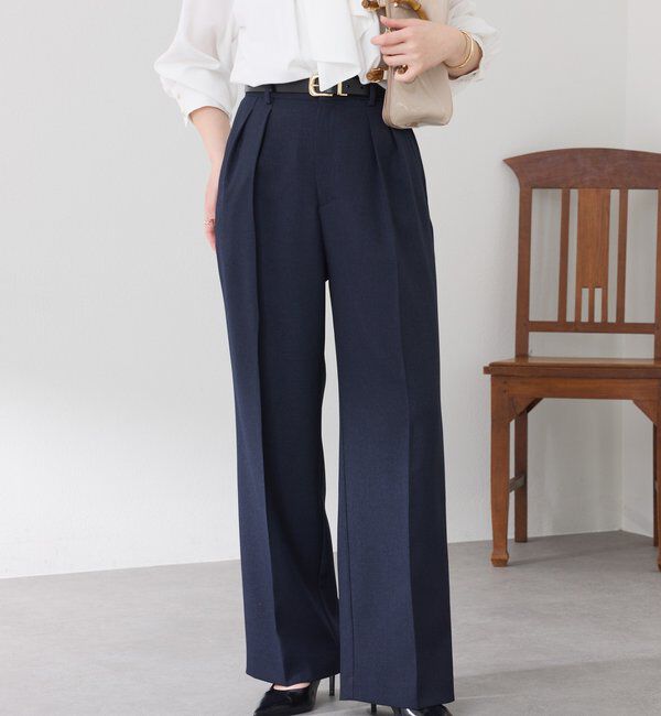  「ウールライクタックパンツ」|チノ|