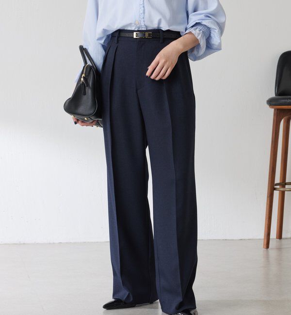  「ウールライクタックパンツ」|チノ|