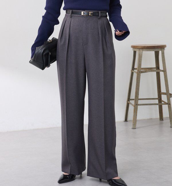  「ウールライクタックパンツ」|チノ|