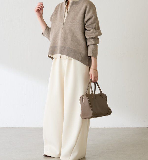  「スウェットライクラウンドヘムニット」|ニット・セーター|