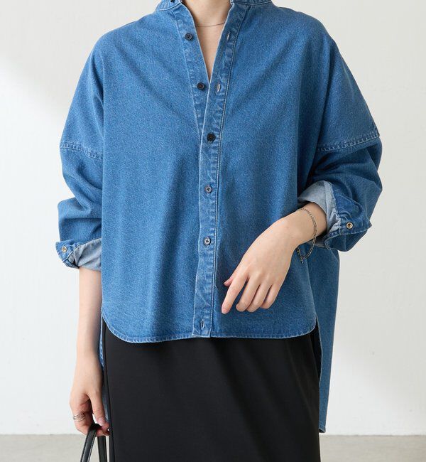  「Q.anos デニムシャツジャケット」|シャツ・ブラウス|