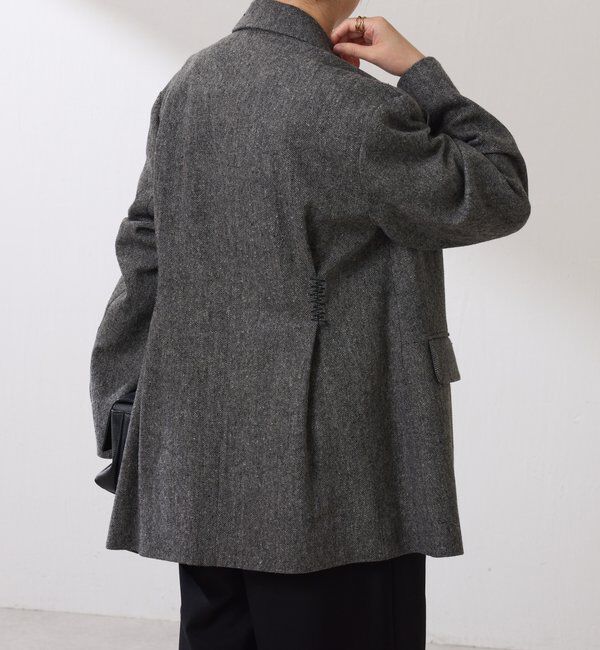  「【腰回りカバー】ネップオーバージャケット」|テーラードジャケット|