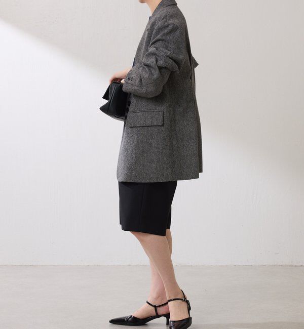  「【腰回りカバー】ネップオーバージャケット」|テーラードジャケット|