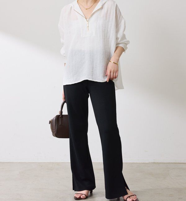  「【ロングシーズン活躍◎】シアークレープパーカー」|シャツ・ブラウス|