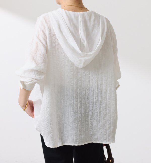  「【ロングシーズン活躍◎】シアークレープパーカー」|シャツ・ブラウス|