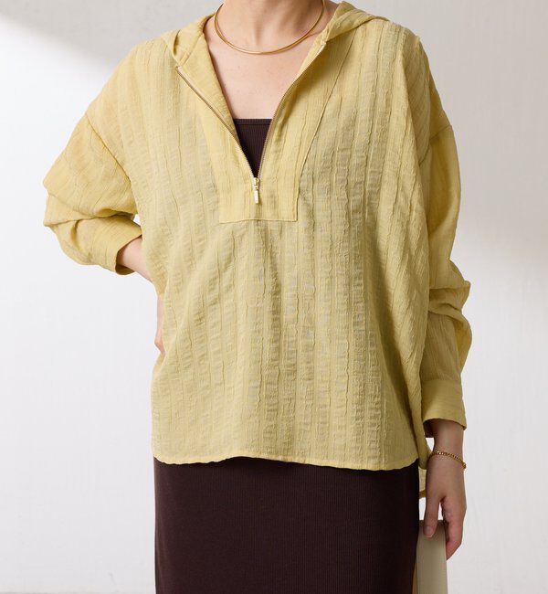  「【ロングシーズン活躍◎】シアークレープパーカー」|シャツ・ブラウス|