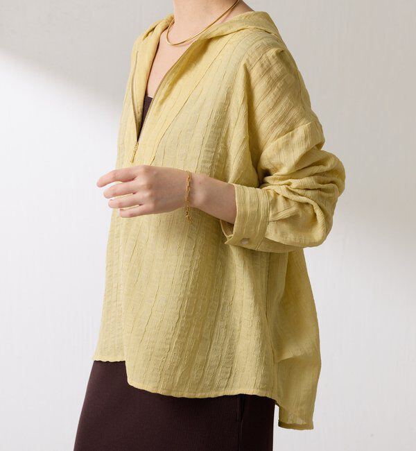  「【ロングシーズン活躍◎】シアークレープパーカー」|シャツ・ブラウス|