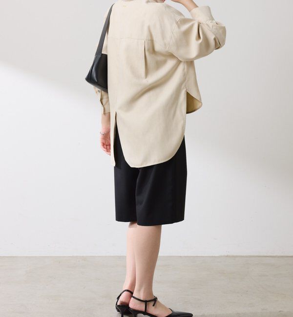  「スエードタッチバックロングシャツ」|シャツ・ブラウス|