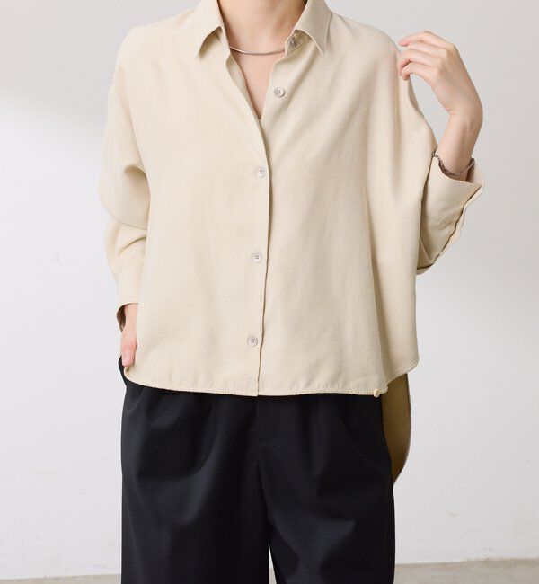  「スエードタッチバックロングシャツ」|シャツ・ブラウス|