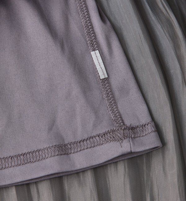  「フィラメントサテンプリーツスカート」|スカート|