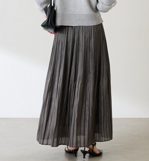  「フィラメントサテンプリーツスカート」|スカート|