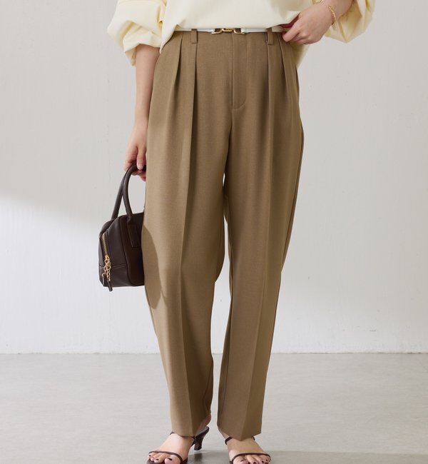  「ウールライクテーパードパンツ」|チノ|