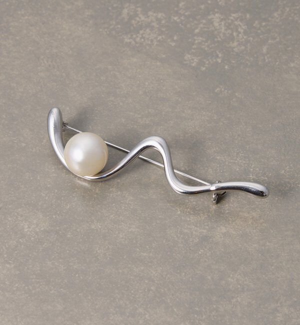  「【PAPILLONNER/パピヨネ】ウェーブパールブローチ」|リング|