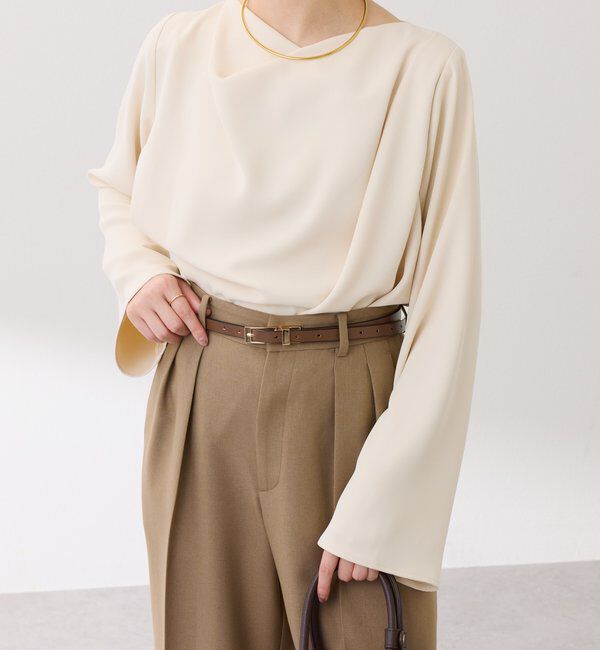  「フロントドレープブラウス」|シャツ・ブラウス|