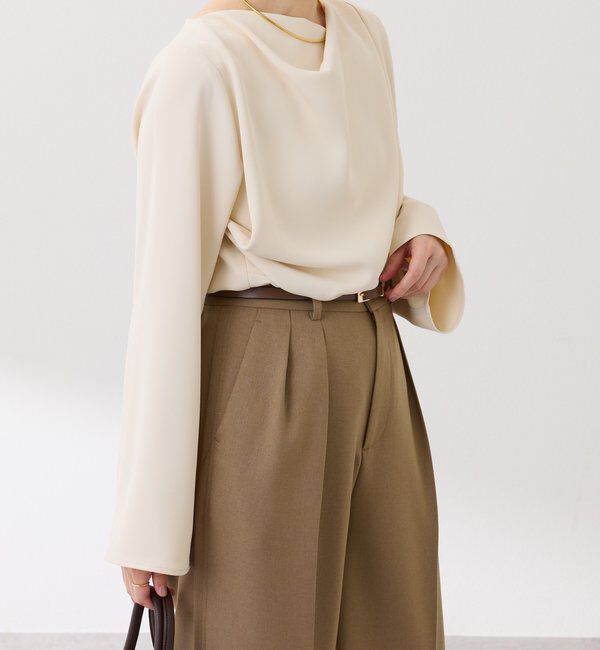  「フロントドレープブラウス」|シャツ・ブラウス|