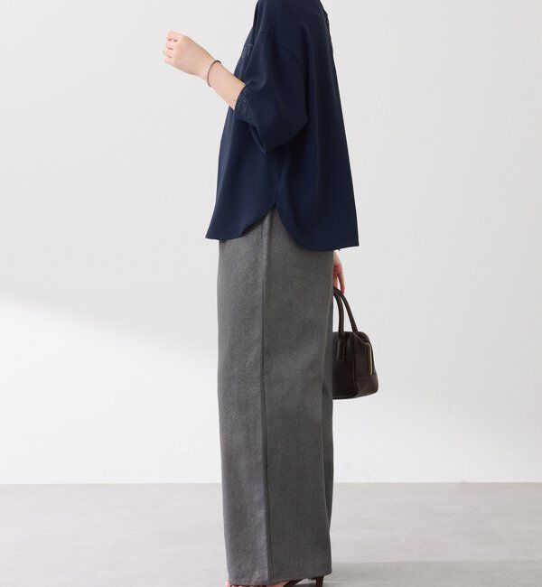  「袖ラメリブ2WAYロゴロンT」|Tシャツ・カットソー|