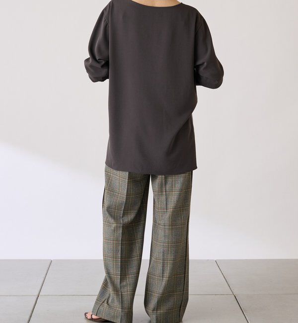  「フロッキーロゴ袖リブロンT/Tブラウス」|Tシャツ・カットソー|