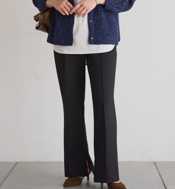  「ピンタックセミフレアーパンツ」|チノ|