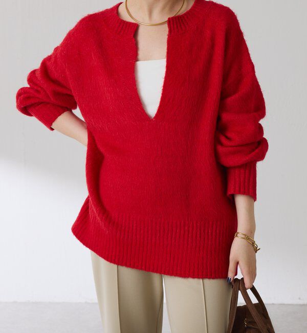  「エアリー深Vニット」|ニット・セーター|