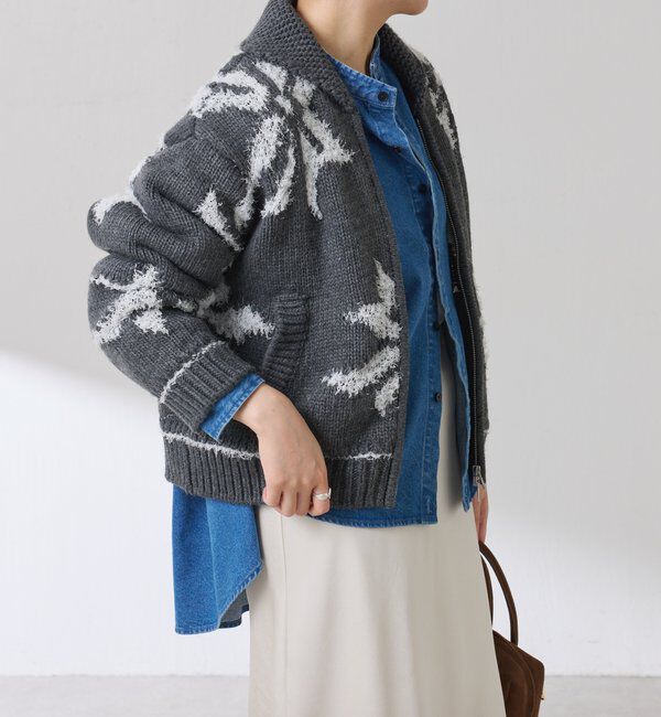  「ビッグモチーフカウチンカーディガン」|ニット・セーター|