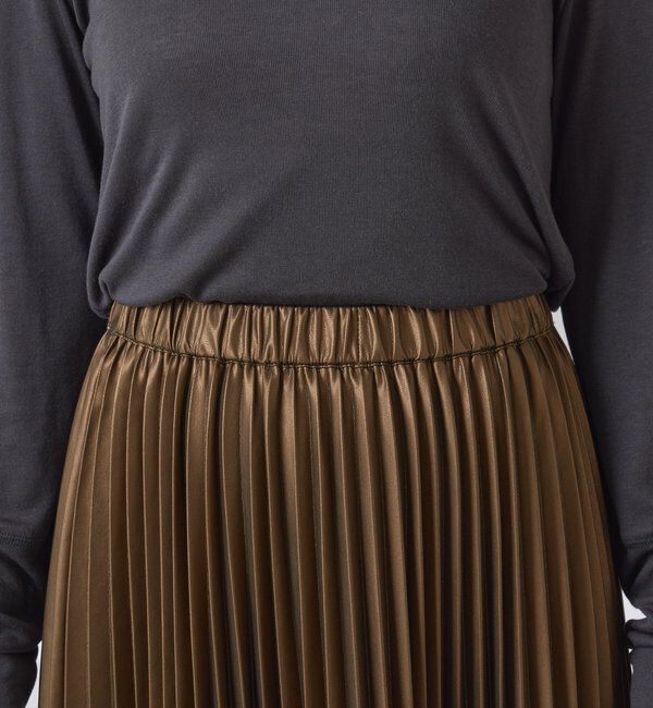  「フェイクレザープリーツスカート」|スカート|