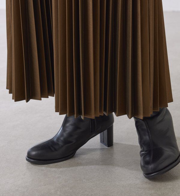  「フェイクレザープリーツスカート」|スカート|