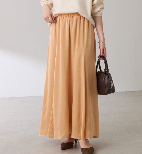  「アンチスタティックフレアスカート」|スカート|オレンジ