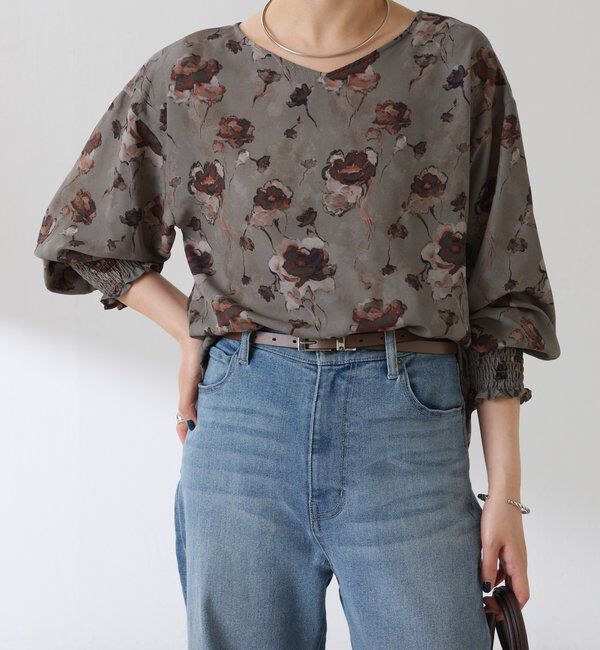  「ヴィンテージフラワー柄ブラウス」|シャツ・ブラウス|