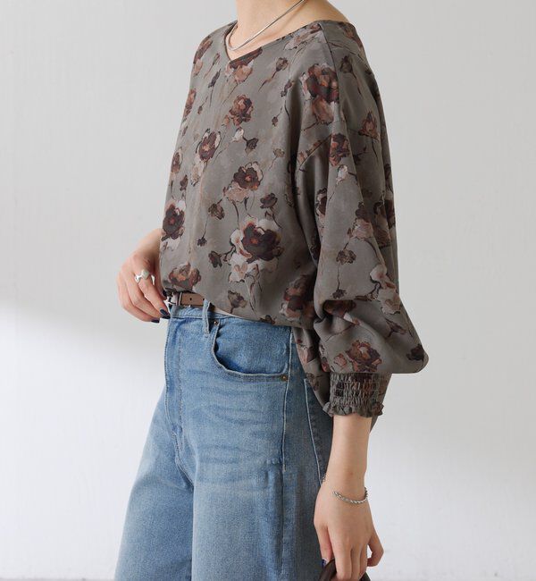  「ヴィンテージフラワー柄ブラウス」|シャツ・ブラウス|