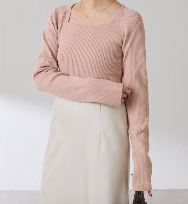  「深スクエアリブニット」|ニット・セーター|