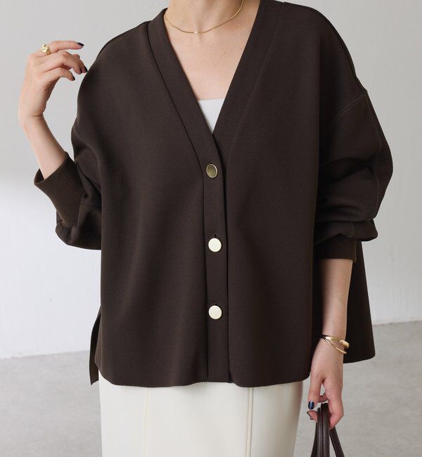  「メタル釦ジョーゼットカーディガン」|Tシャツ・カットソー|